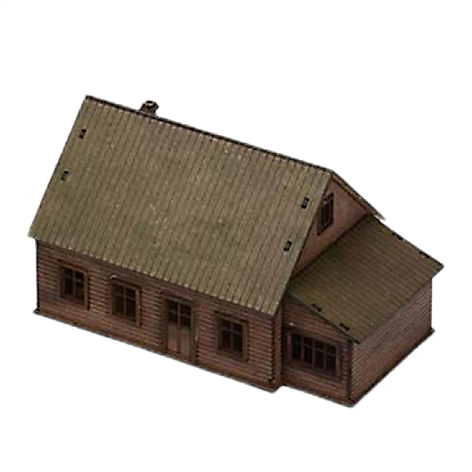 1/72 Miniature Wooden European Town House Architecture Scene Model for Model Railway Diorama Micro Landscape Layout Accessory