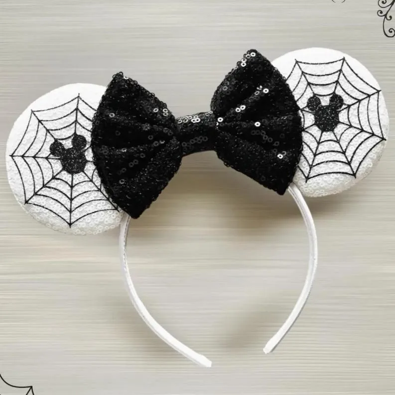 Miniso ハロウィンヘア面白いカボチャヘッドバンドミッキースパンコールリボンヘッドバンドヨーロッパとアメリカの子供のパーティーヘアアクセサリー