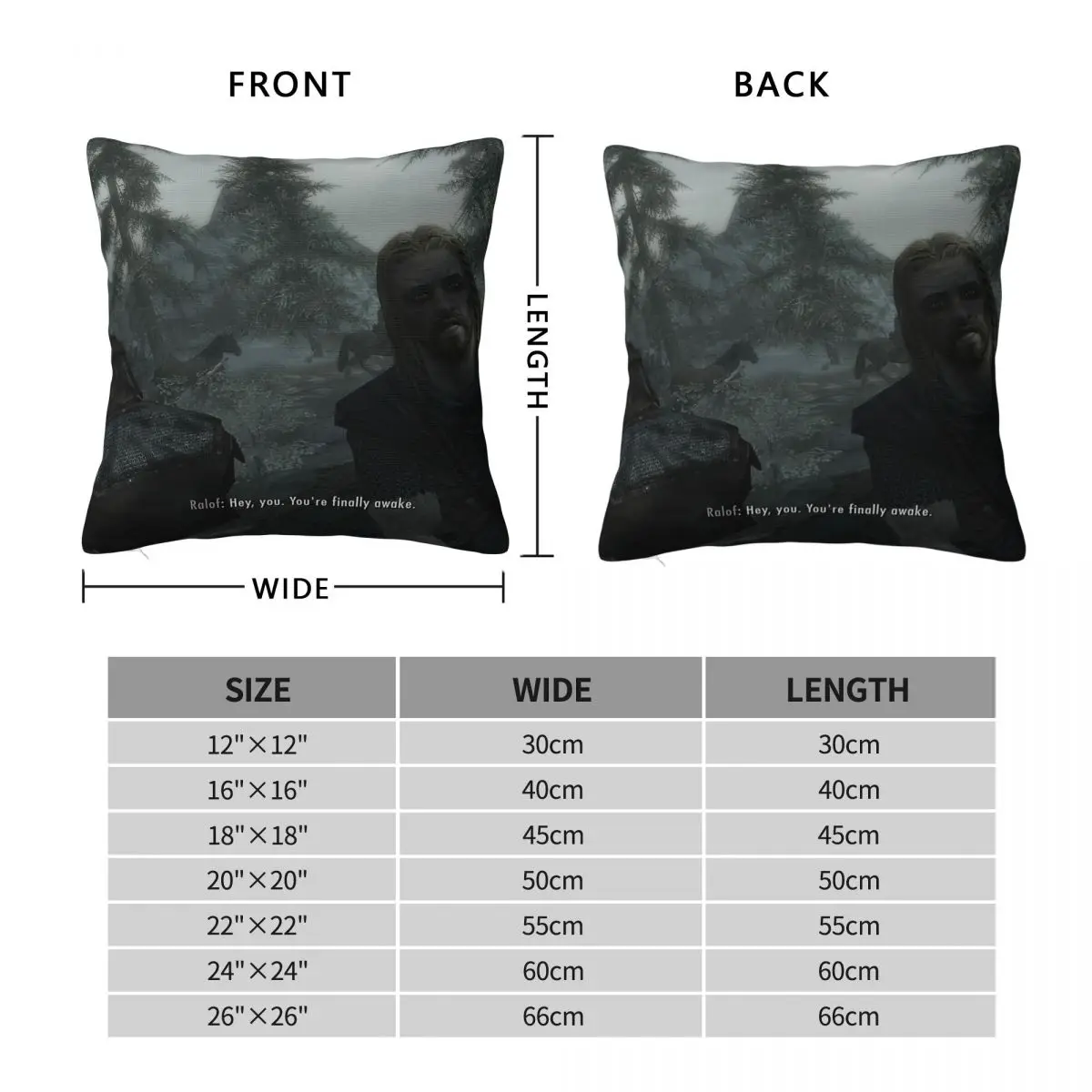 Hey You. Your Finally Awake Square Pillowcase Polyester Linen Velvet Pattern Zip Decor Pillow Case Home Cushion Cover 45x45