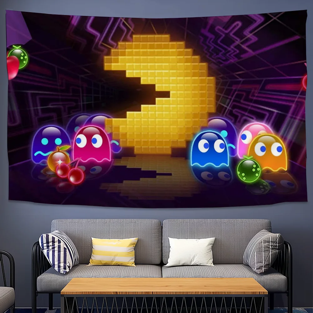 Game P-Pac M-Man flag For Picnic Party Art Hanging Home Decoration Outdoor Camping Party Banner