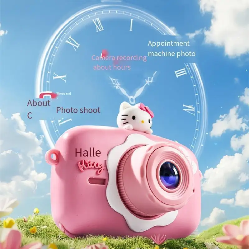 Printable Sanrios Camera Photography Ultra Hd Hellokitty Children's and Girls Pink Digital Camera Toy High End Festival for Gift