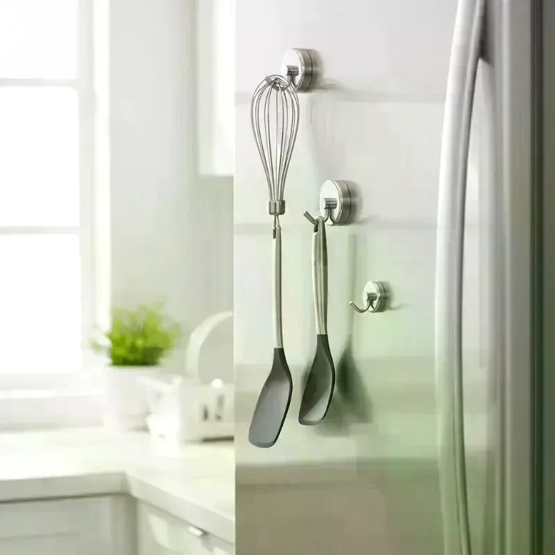 Magnetic Hooks With Premium Electroplated Finish, No-Drill Damage-Free Strong Hanging Solution For All Ferromagnetic Surfaces