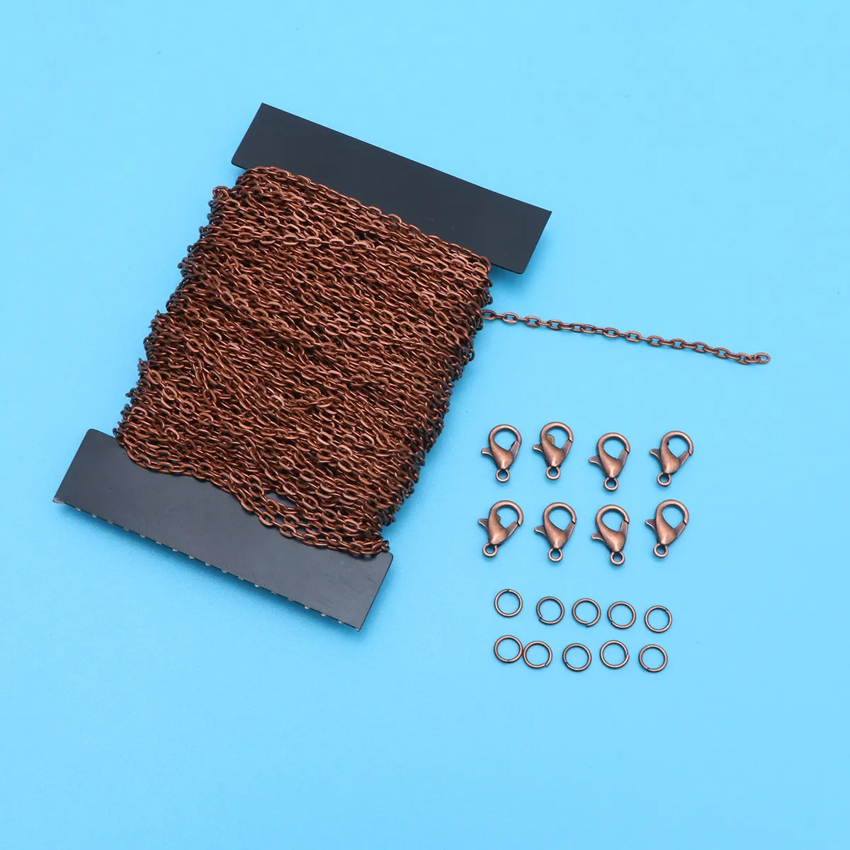 

1 Sets Jewelry Chain Accessory DIY Iron Chain 12M Lobster Clasps Opening Rings Kit for Necklace Making Craft DIY Fashion Iron