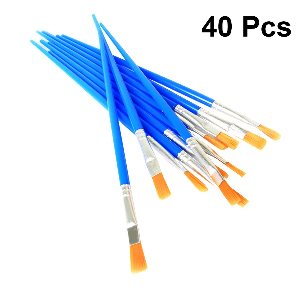 

40Pcs Art Painting Brushes for Smooth Nylon Hair Round Tip Brushes Ideal for Watercolor Washable Reusable Design