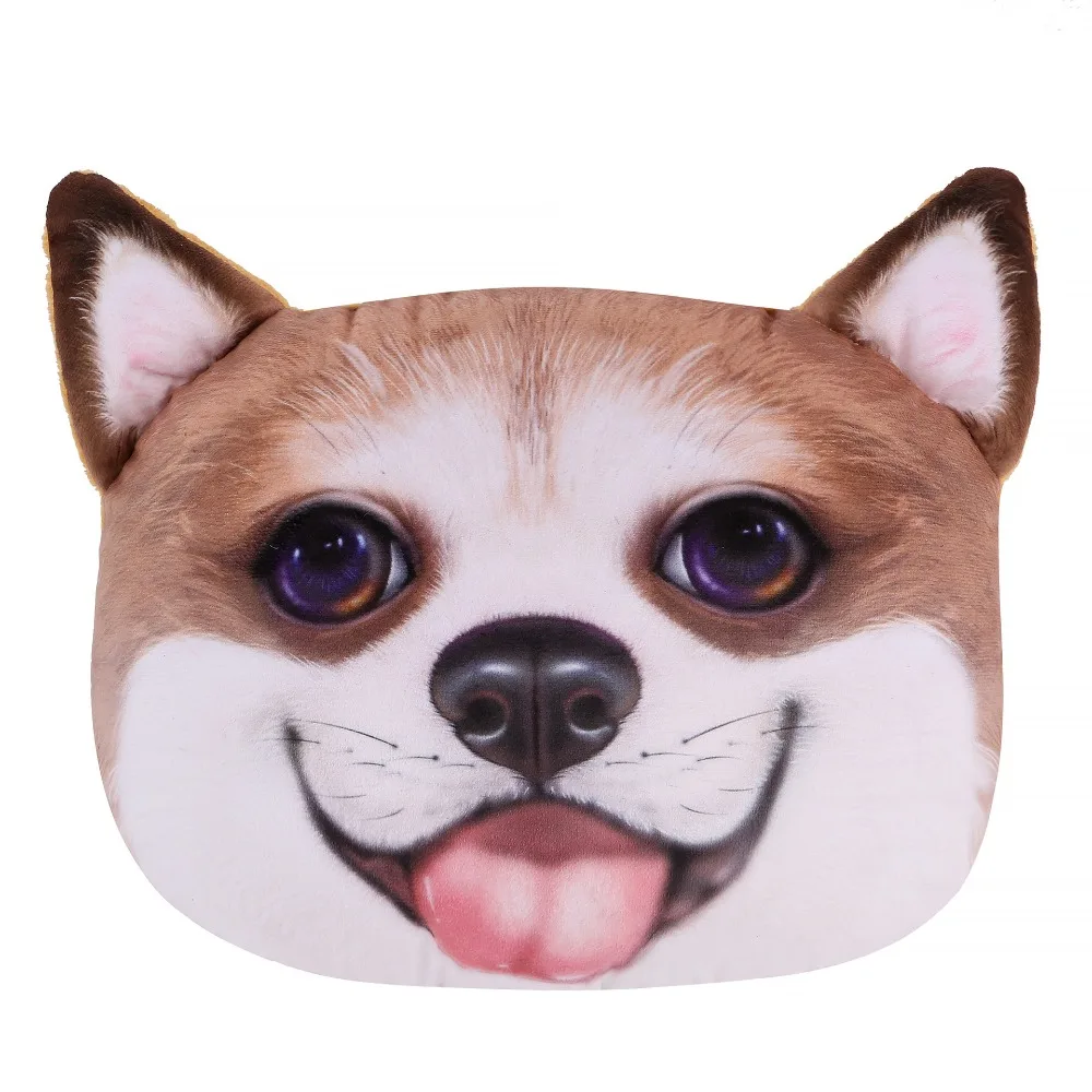 Cute Cartoon Pattern Car Pillow Auto Accessories Corgi Shiba Inu Seat Belt Cover Soft Shoulder Pad Protector