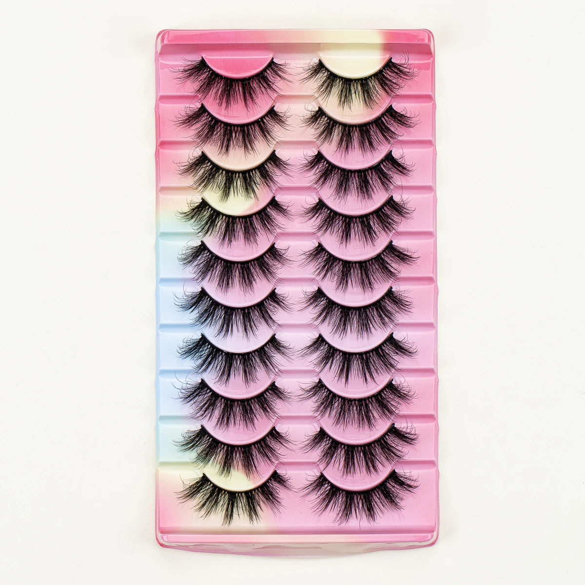 Sexysheep 10 pares 3d vison cílios fofo macio fino natural extensão de cílios reutilizáveis cílios vison cílios postiços maquiagem