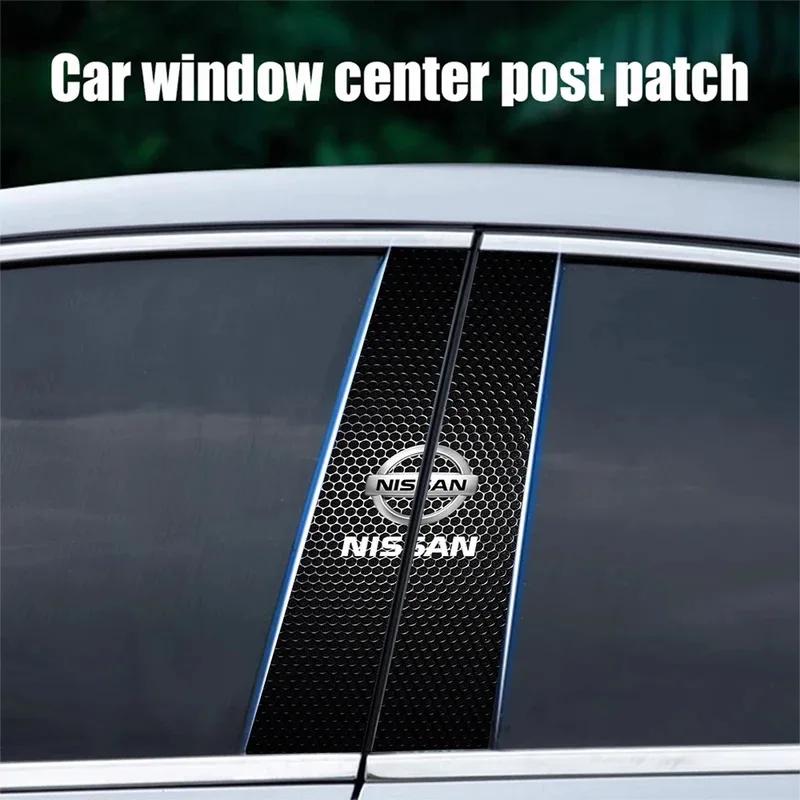 

Car Emblem Center Pillar Sticker Auto Door Decorative Stickers For Nissan Qashqai J11 J10 Versa Juke Kicks Patrol Y62 March
