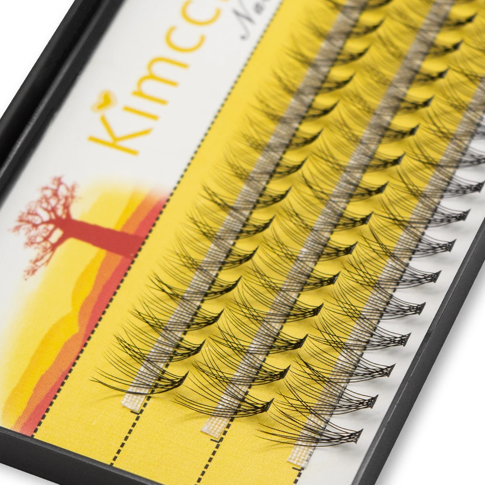 Kimcci 60knots/Case Naturalne sztuczne rzęsy do przedłużania makijażu 12D Mink Individual Faux Eye Lashes Profesjonalne sztuczne rzęsy do przeszczepu rzęs