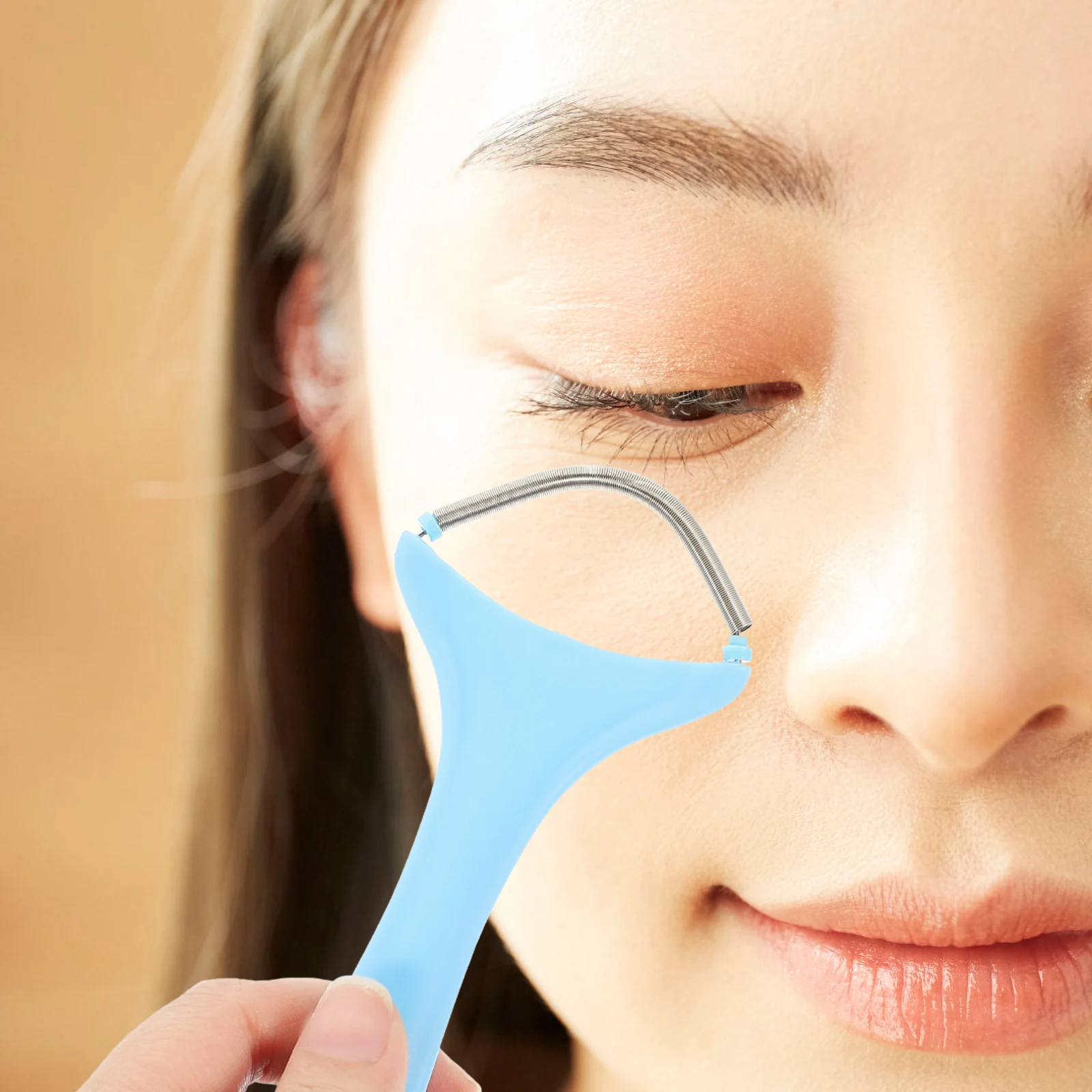 2 قطعة ماكينة إزالة شعر الوجه الربيعية لجميع أنواع البشرة، تصميم مريح، أداة خيوط الوجه المحمولة غير مؤلمة