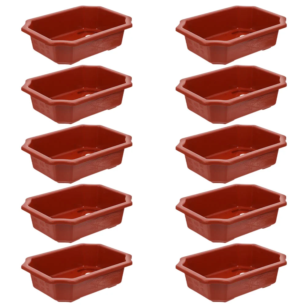 

Bonsai Tree Kit Landscape Pot Plastic Flower Plant Pots Outdoor Indoor with Drainage Tray Training