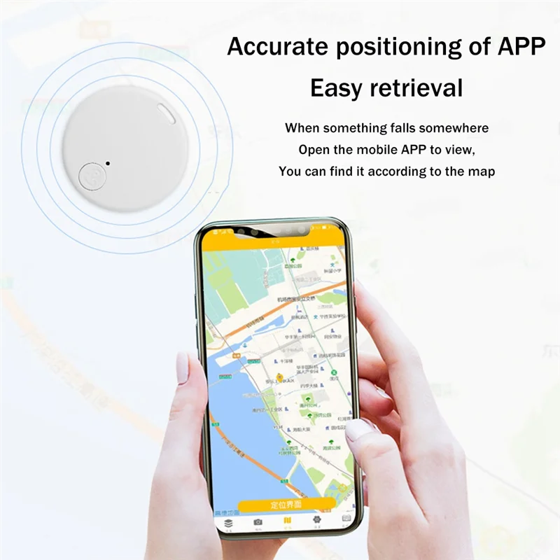 Bluetooth 5.0 Anti-Lost Device Mobile Bluetooth Wireless Smart Locator Pet Key Wallet Tracker White