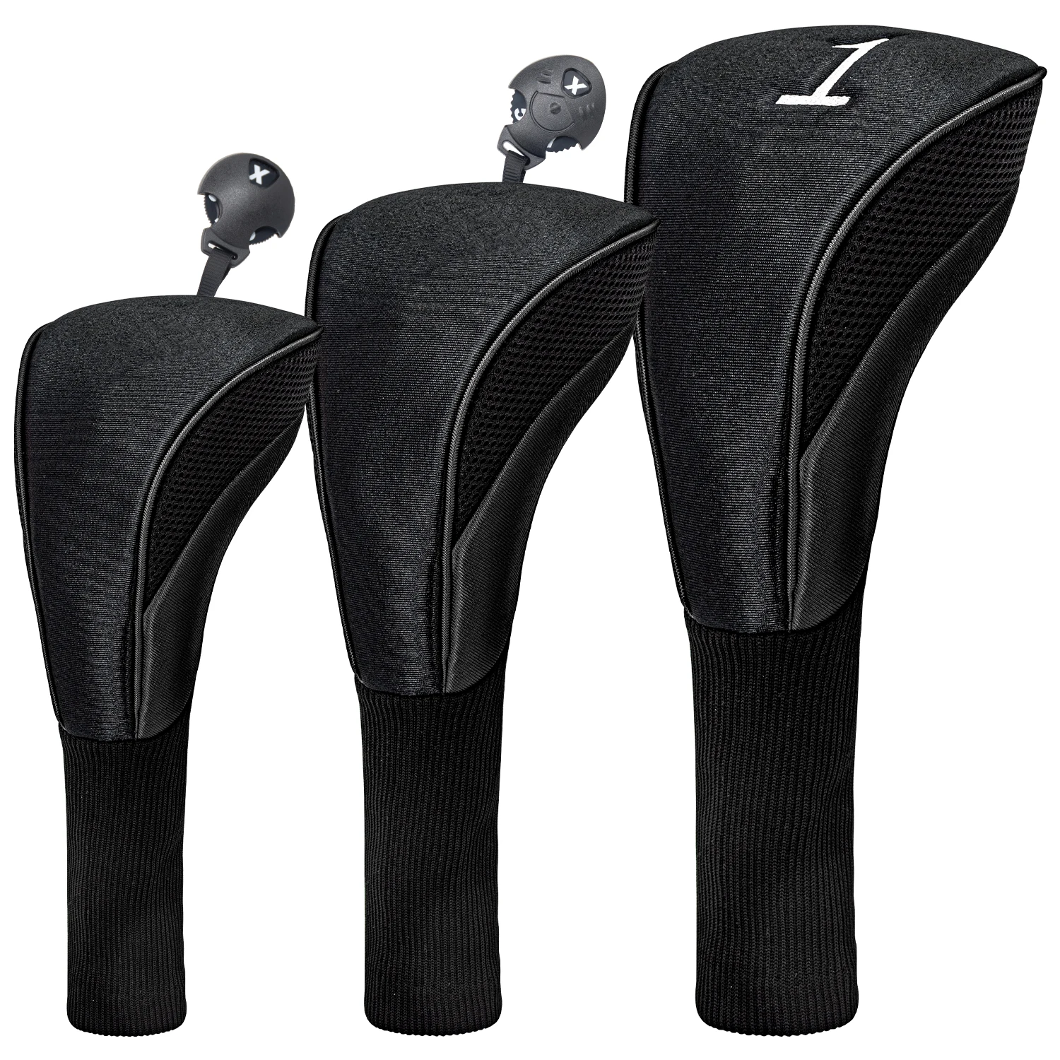 1PC Plain Golf Driver Head Cover, Driver Embroidery Golf Wood Headcover, Durable Club Protector, Simple Golf Accessory