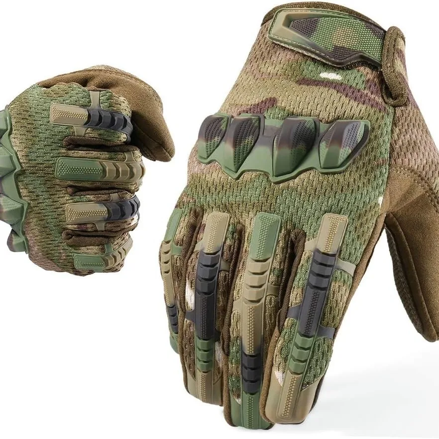 Full Finger Tactical Combat Gloves Multicam Camo Outdoor Bicycle Motorcycle Cycling Paintball Airsoft Hunting Shooting Gloves