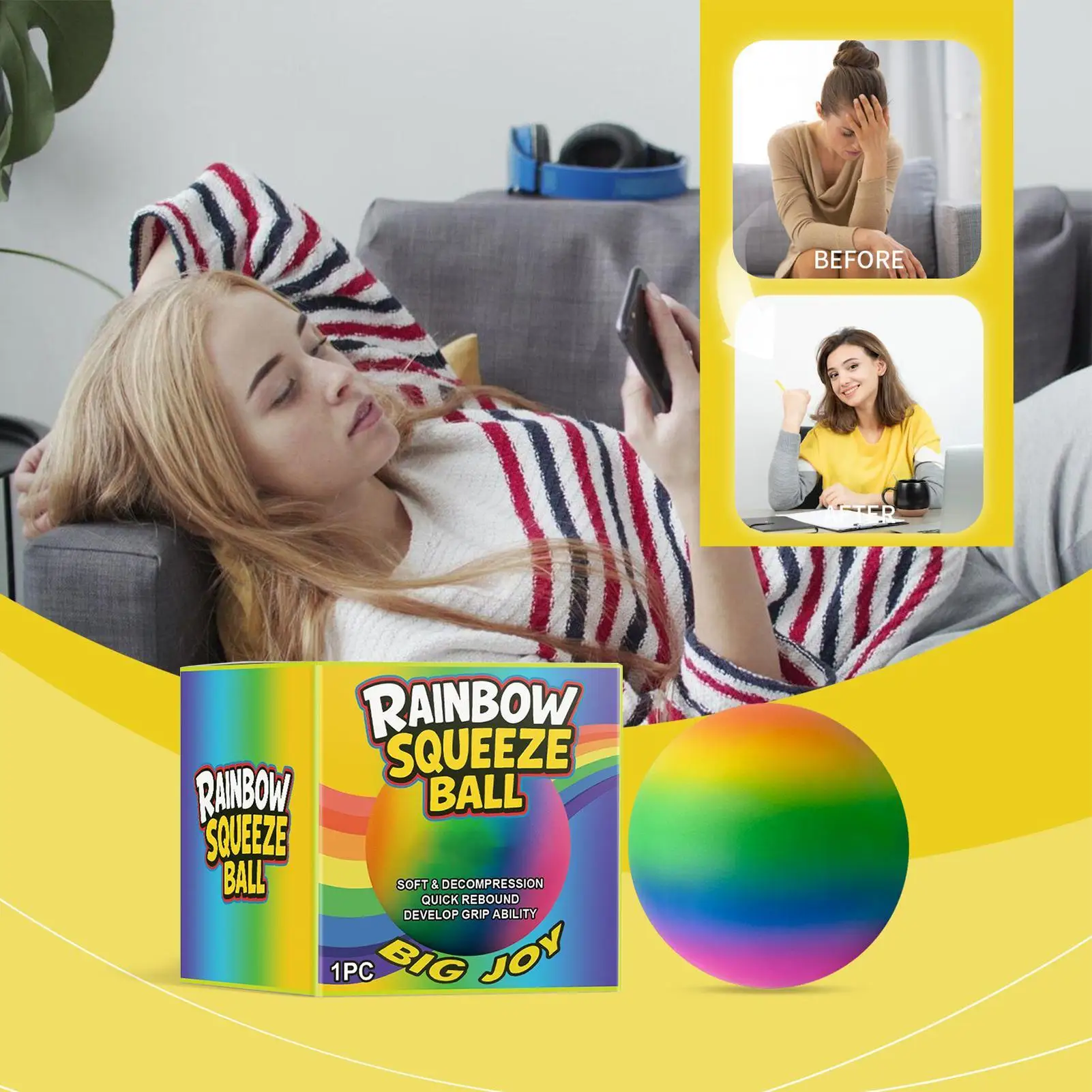 Squeeze Balls Squeeze Fidget Balls Bunte lustige Requisiten Kneifen Beruhigendes Werkzeug für Fingerübungen Jungen Mädchen Kinder Erwachsene Reisen