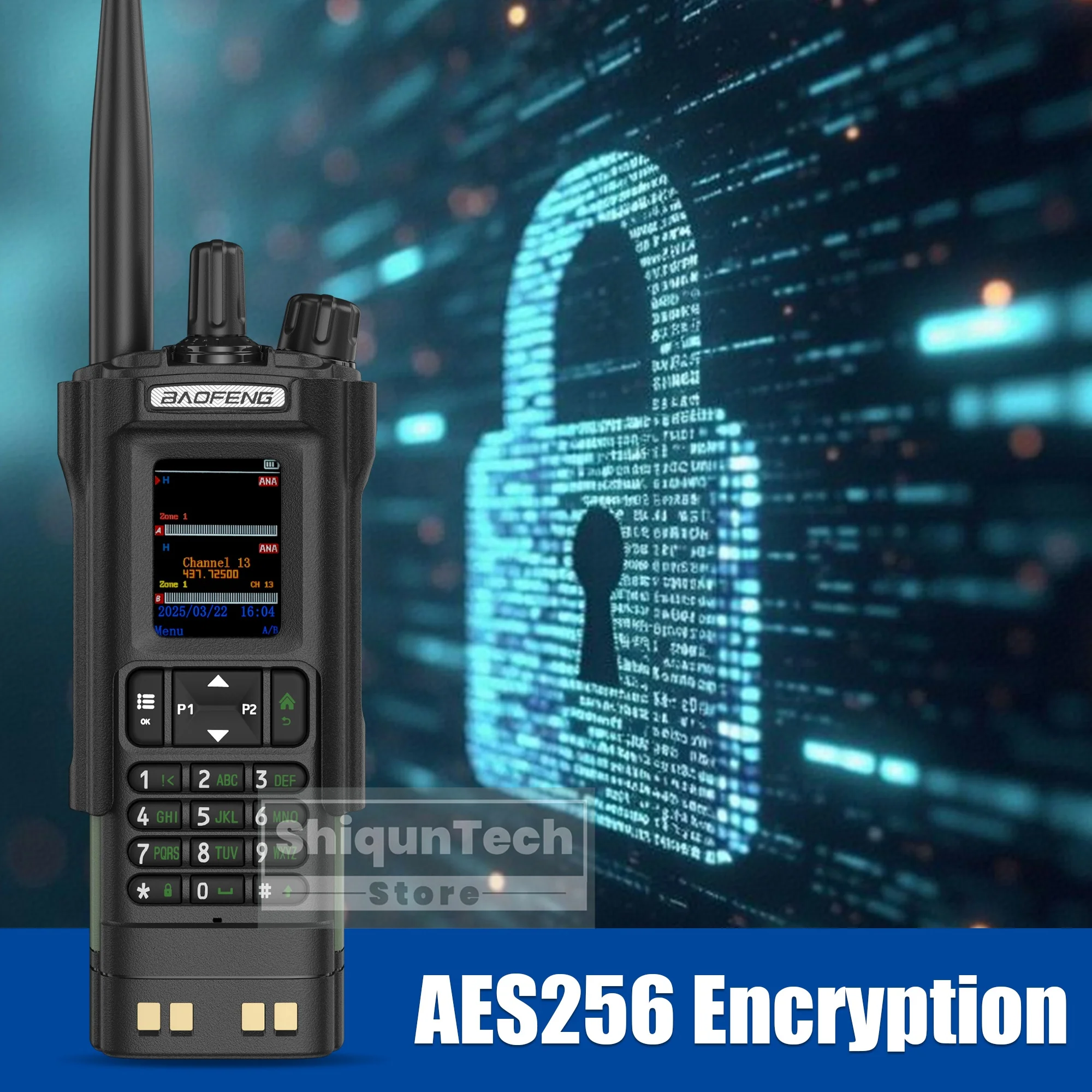 BAOFENG DM-32 with Belt Holster DMR Radio Digital GPS APRS Walkie Talkie AES256 Encryption 999CH Dual Mode Analog Dual Time Slot
