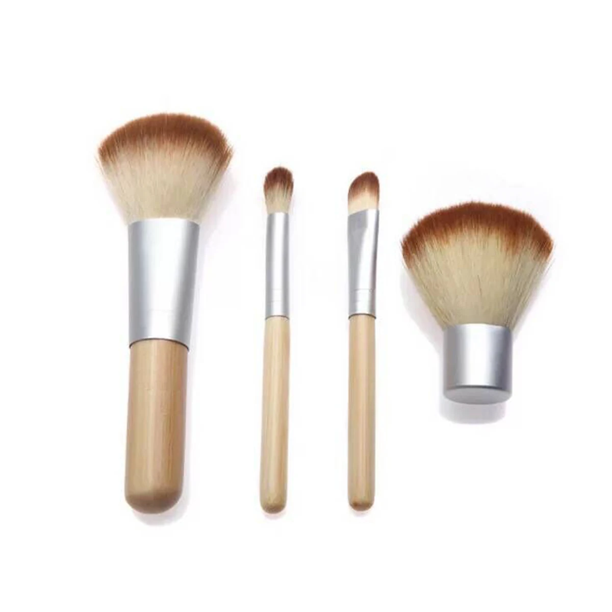 

4Pcs Makeup Brush Set Premium Synthetic Fiber Professional Cosmetics Brushes Kit Natural Look Foundation Eyebrow Tools for Daily