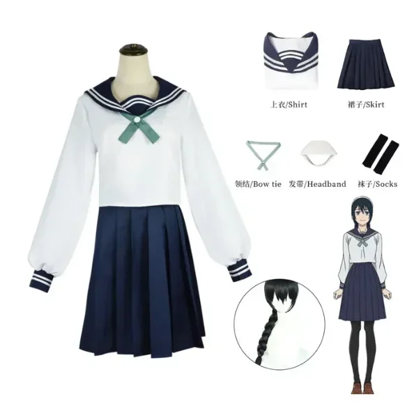 

Anime Amanai Riko Cosplay Sailor JK Suit Dress Outfit Uniform Sets Halloween Women Girls Costume