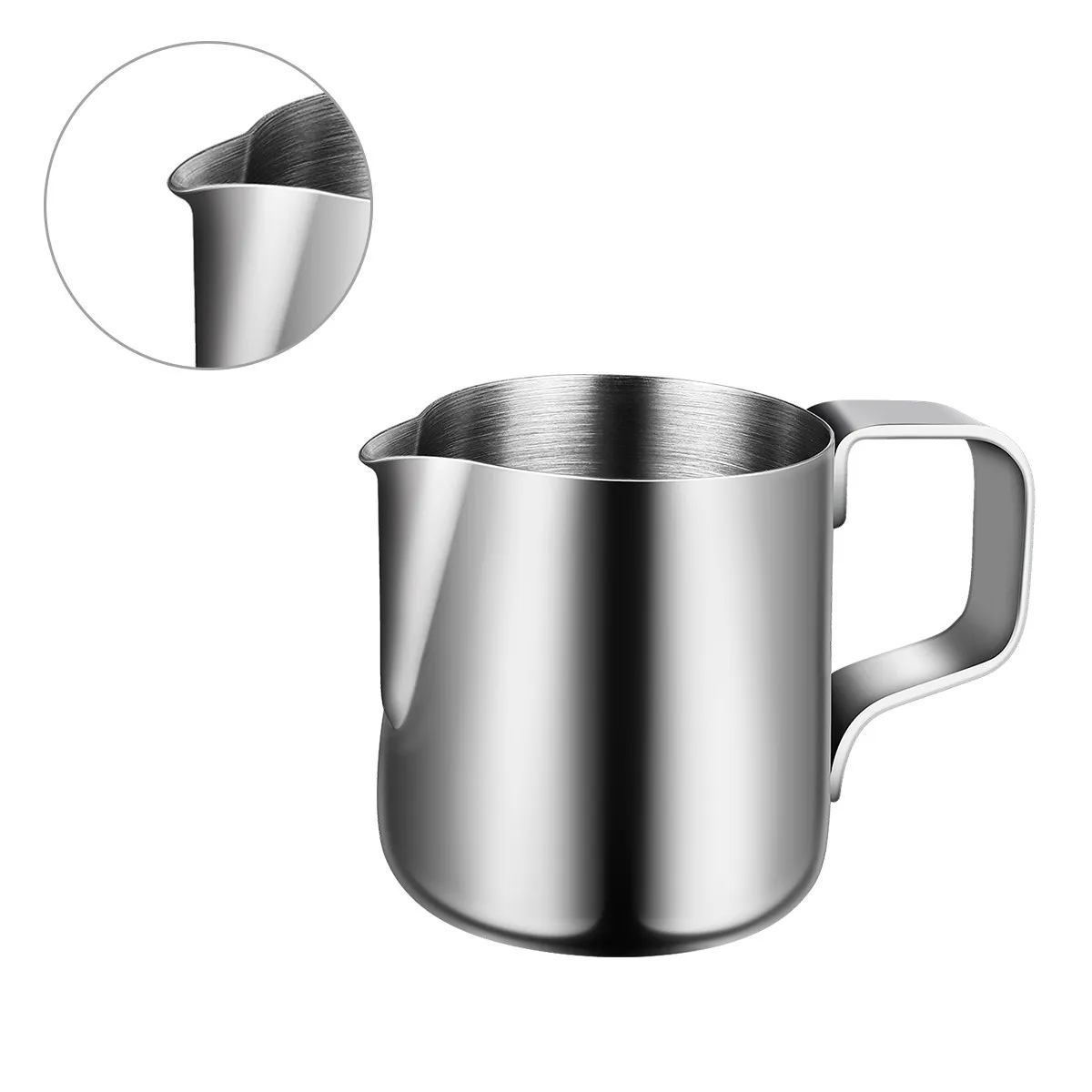 1Pcs 100Ml Silver Stainless Steel Milk Cup for Latte Art Cappuccino Frothing Pitcher Home Coffee Making Essential Tool
