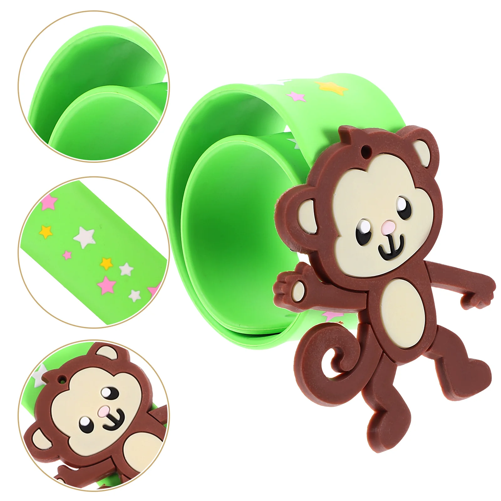 Monkey Children Party Favor Slap Bands Kids Plaything Funny Bracelet Circle Bracelets