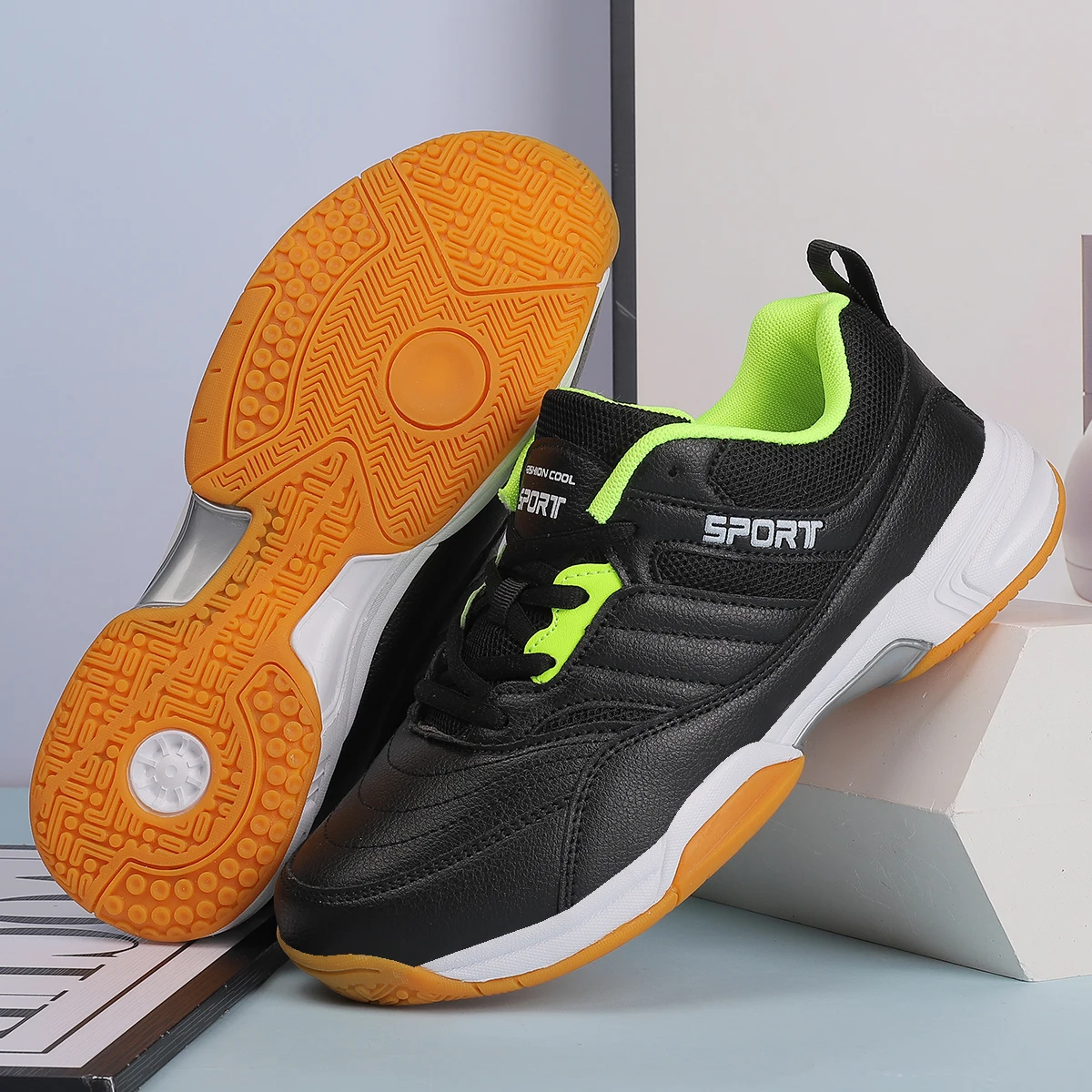 Badminton Shoes, Men's Sports Shoes, Non-Slip, Breathable, Lightweight Sports Shoes, Competition Training Shoes, Table Tennis Shoes
