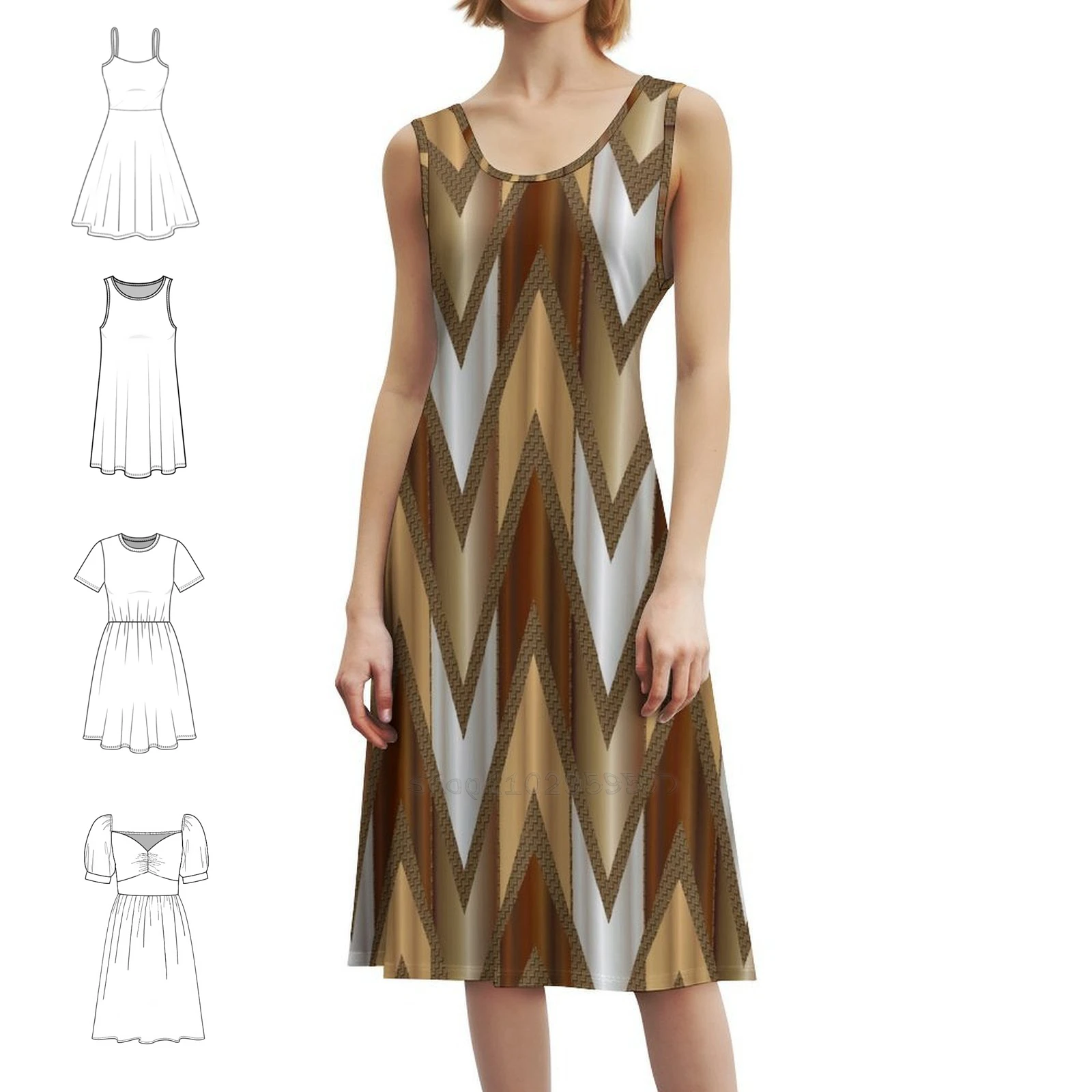 

Абстрактное геометрическое искусство 40, женское элегантное праздничное платье, платье трапециевидной формы с короткими/длинными/без рукавов, ретро, винтажное, абстрактное