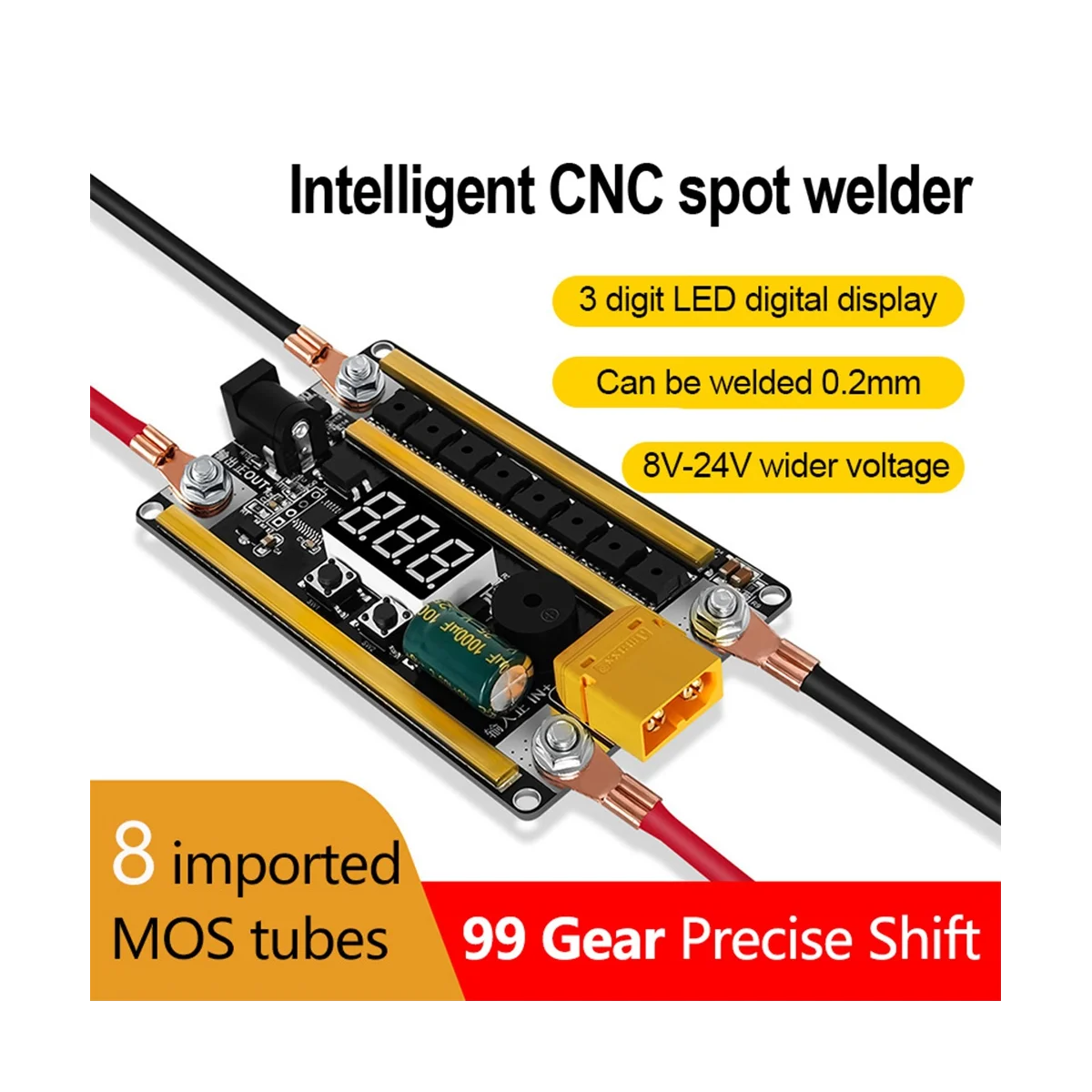 12V Handheld Adjustable Spot Welding Machine Control Board for 18650 Battery Spot Welder 0.1-0.2mm Nickel Sheet