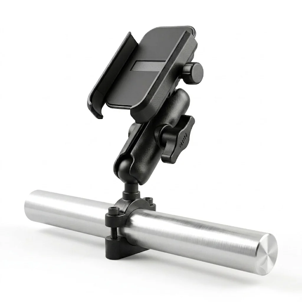 Soporte para Teléfono Móvil para Motocicleta, con Rotación de 360 Grados, Ajustable al Manillar, para Celulares, GPS y Bicicletas