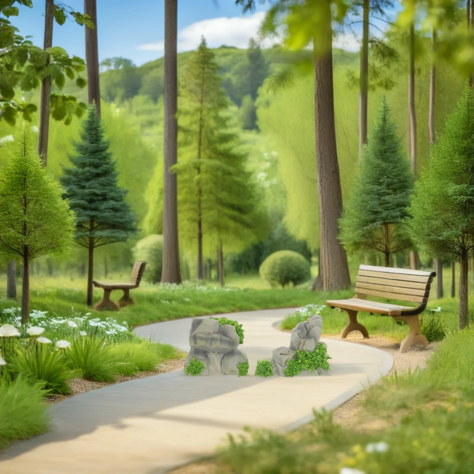 

16pcs Micro Landscape Decorative Stones Realistic Resin Fairy Garden Ornaments For Diy Miniature Yard Potted Plants Outdoor