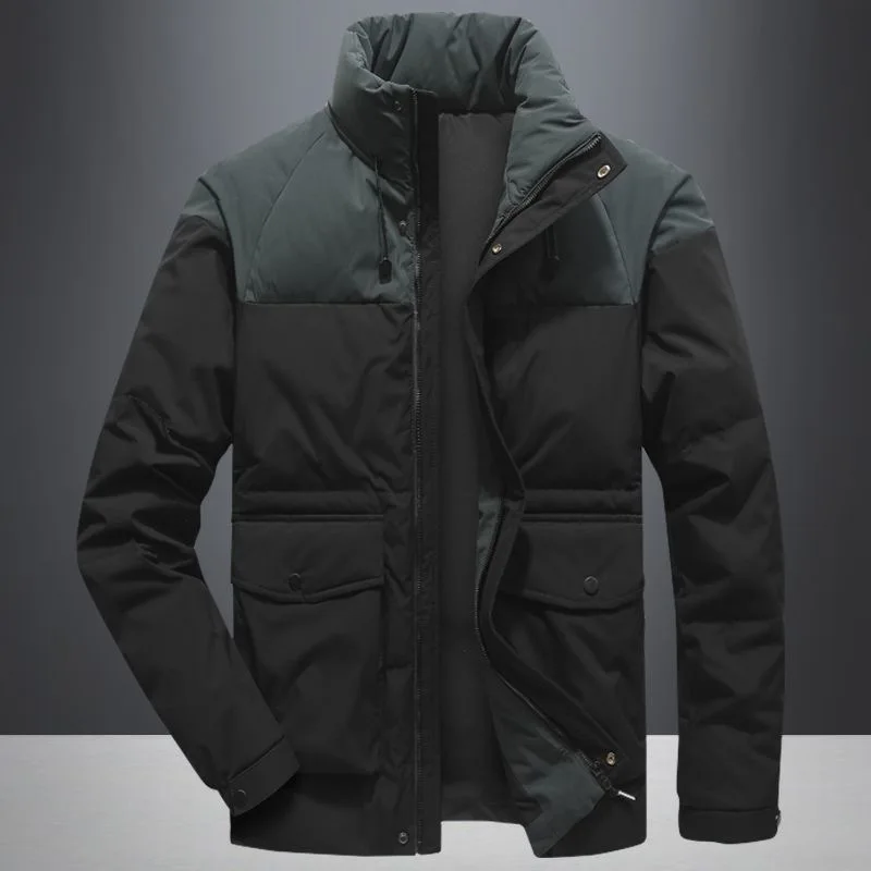 Autumn and Winter New Fashion Trend Retro Sports Thickened Warm Cotton-Padded Jacket Men's Casual Loose Windproof Plus Size Coat