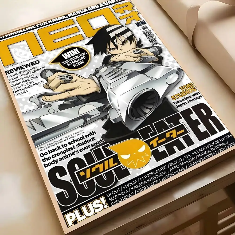 S-Soul E-Eater Anime Poster adesivo de arte de alta definição autoadesivo à prova d'água decoração de casa para sala de estar