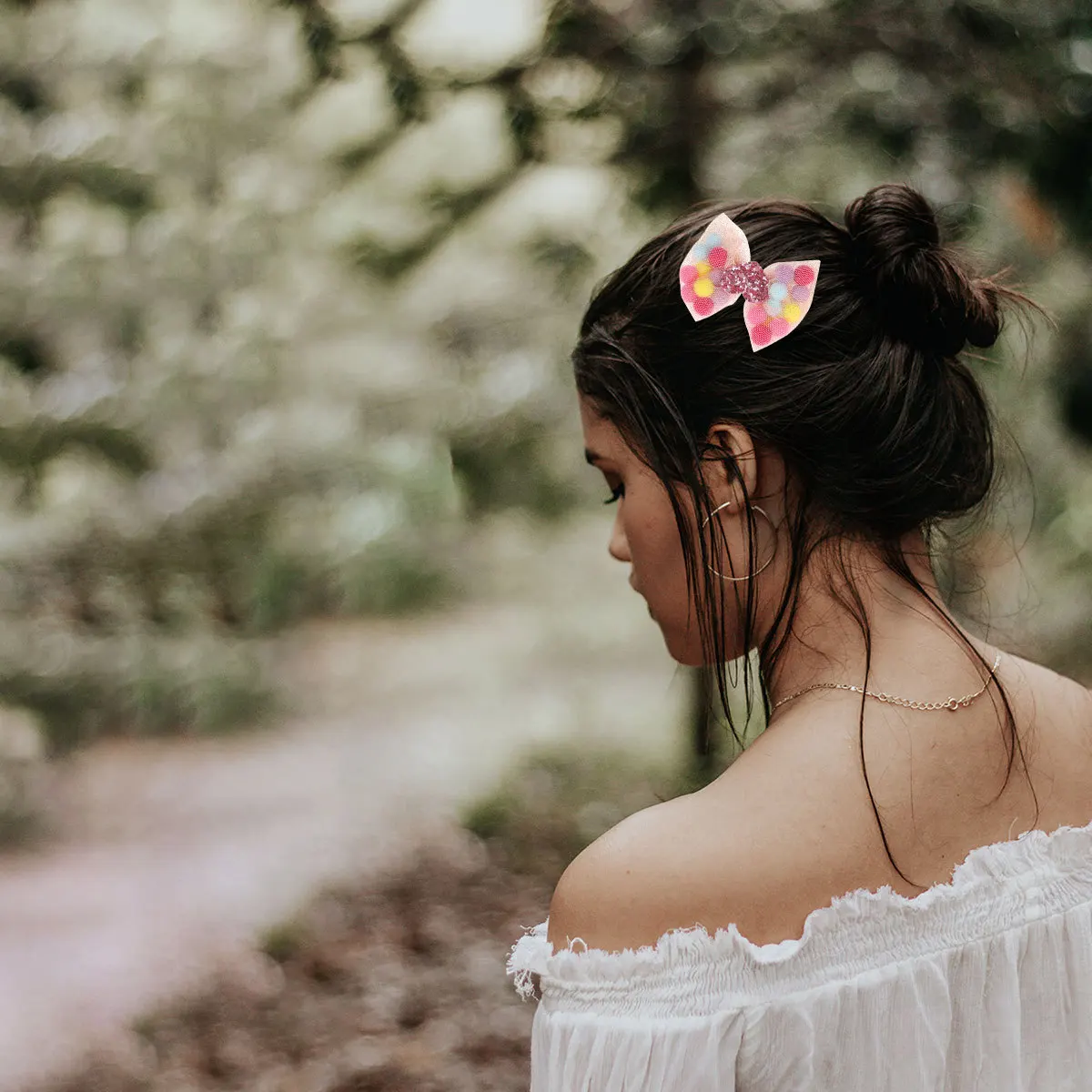 

4pcs Bowknot Hair Clips Festive Easter Hairpins For Mesh Bang Hair Accessories Party Gift Lightweight