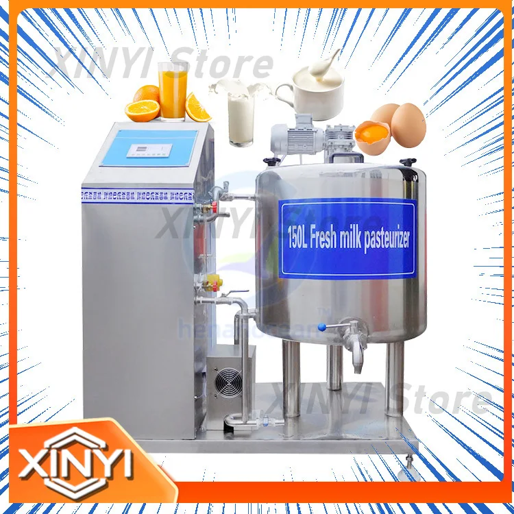 Small Scale Dairy Milk Egg Process Pasteurization Machine Batch Ice Cream Pasteurizer for Home Use Commercial Food Processing