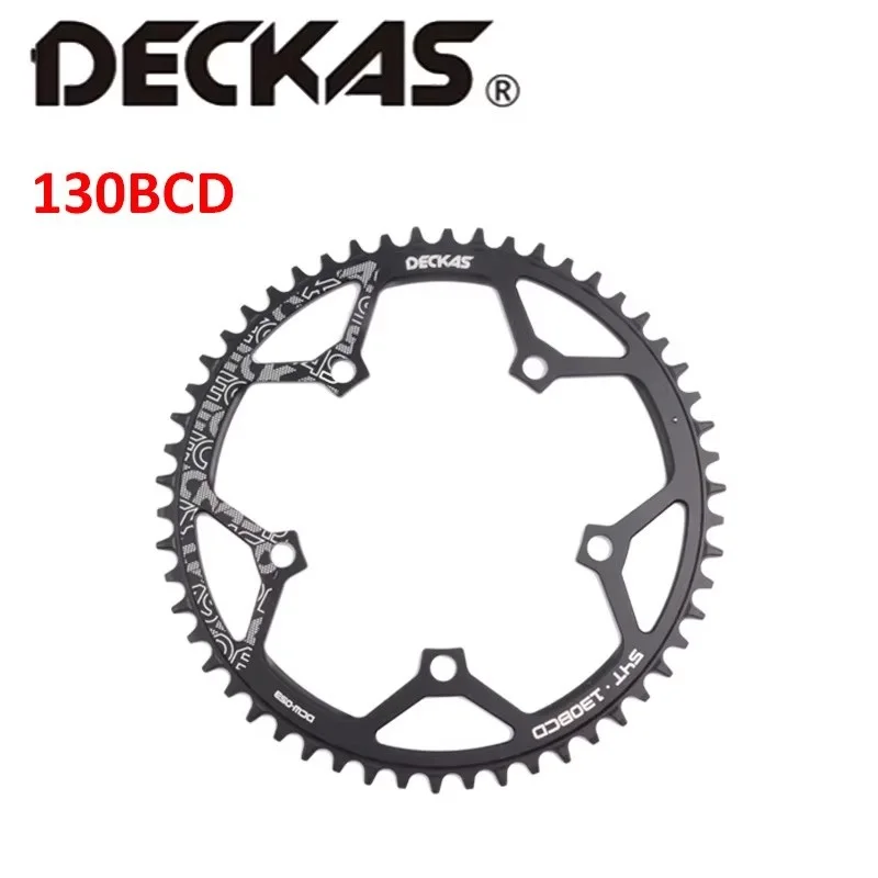 Deckas Chainring 130BCD Round For Shimano 5700 6700 50T 52T 54T 56T 58T Road Bike Bicycle ChainWheel 130BCD