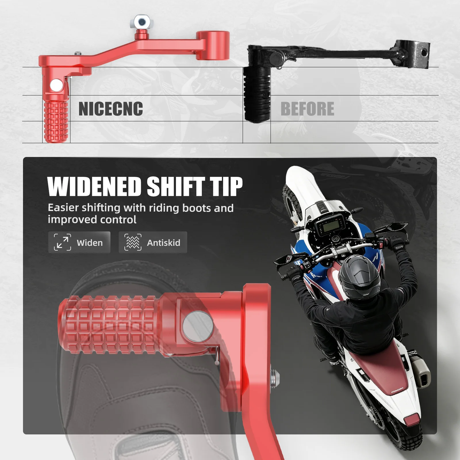 Für Honda CRF1100L CRF1000L Africa Twin Adventure Sport Verstellbarer Schalthebel aus Aluminium Africa Twin CRF1100L 2020-2026 – Detail 12