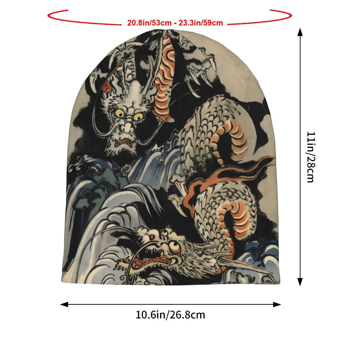 Utagawa Kuniyoshi - Dragons Pillow Aesthetic Warm Hip-hop Street Punk Gothic Hats Streetwear