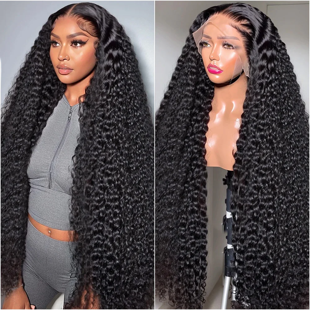 13x6 Hd شعر مستعار دانتيل شعر بشري مجعد شعر مستعار للنساء 38 بوصة البرازيلي قبل قطعها موجة عميقة موجة المياه شعر مستعار 360 كامل الدانتيل شعر مستعار أمامي