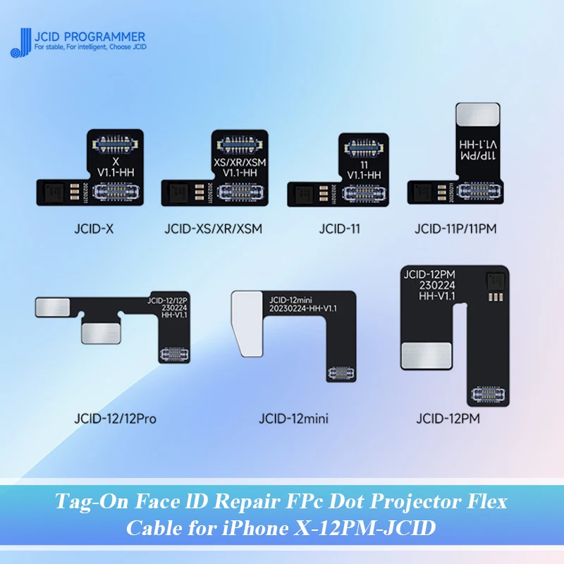 Original JCID Tag On Face ID Flex Cable For iPhone 12 11 Pro MAX Mini X XR XS Max Non-removal Dot Matrix Read Write Repair Cable