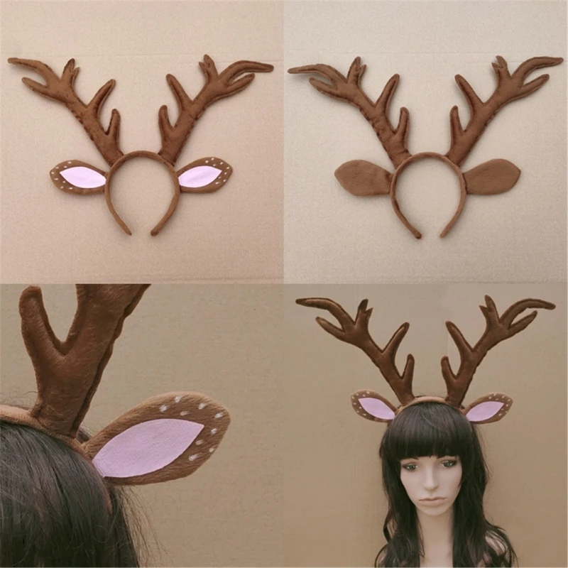 Carnivals Party Oversize Reindeer Antler Headband Adult Christmas Hairband image 3
