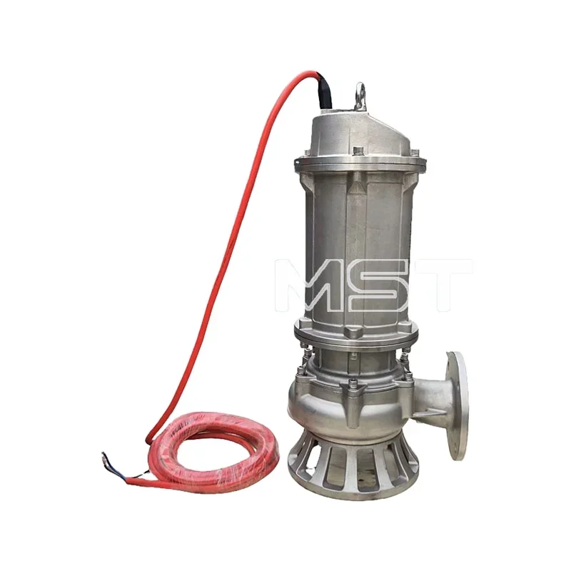 Non-Clog Industrial Stainless Steel Drainage Submersible Sludge Cutting Pump