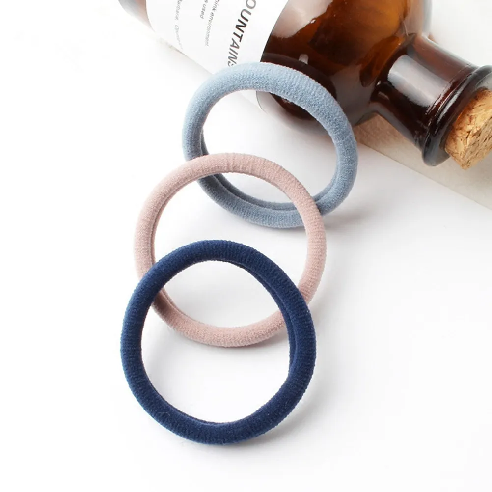 50Pcs Elastic Hair Tie Rubber Band Ponytail Holder for Women Girls Simple Chic Stretch Hair Rope Daily Wear Gift Idea