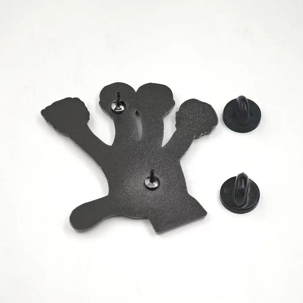 SOAD Cartoon Hand Portrait Enamel Brooch System of a Down Rock Metal Band Lapel Pin Clothes Bag Decor Music Lover Gift Wholesale