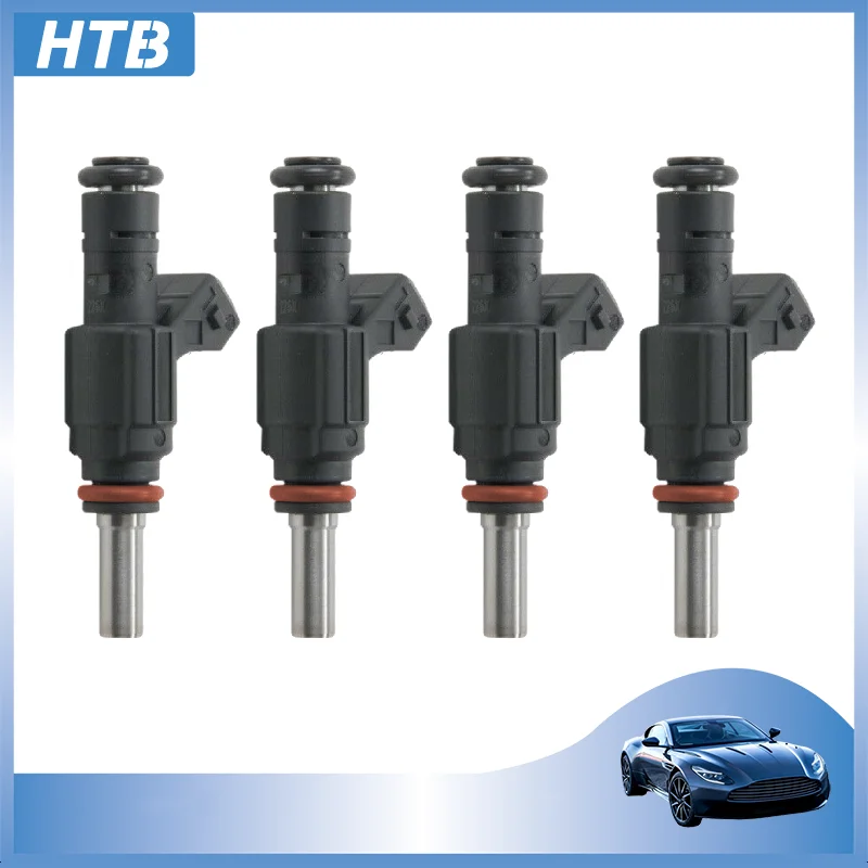 4 قطعة 0280155897 حاقن الوقود لأودي بورش فولكس فاجن 3.2L V6 04-06 جيتا جولف 1.8L توربو 06A906031S