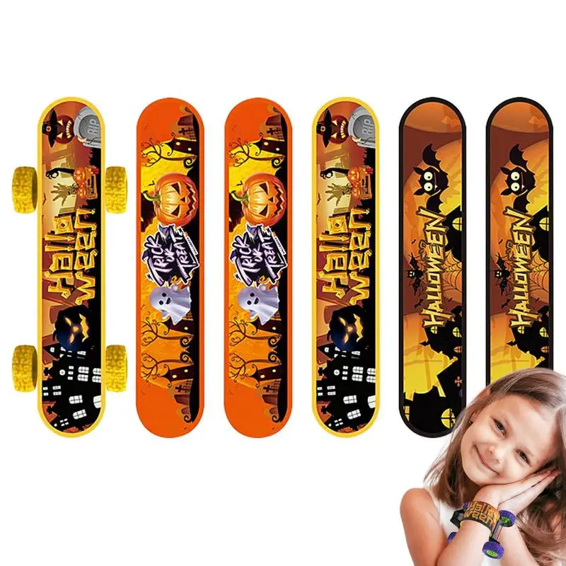 

Slap Bracelets For Kids Party Snap Bracelet Scooter Christmas Toys 6PcsHoliday Gifts Easter Basket Stuffers Deformation Car For