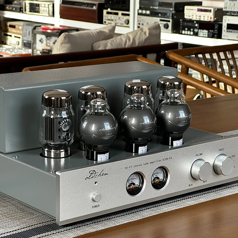 Oldchen KT88 K3 Tube Fever Amplifier Home Theater Hifi Stereo Tube Amplifier with Bluetooth 5.0 Audio Amplifier 