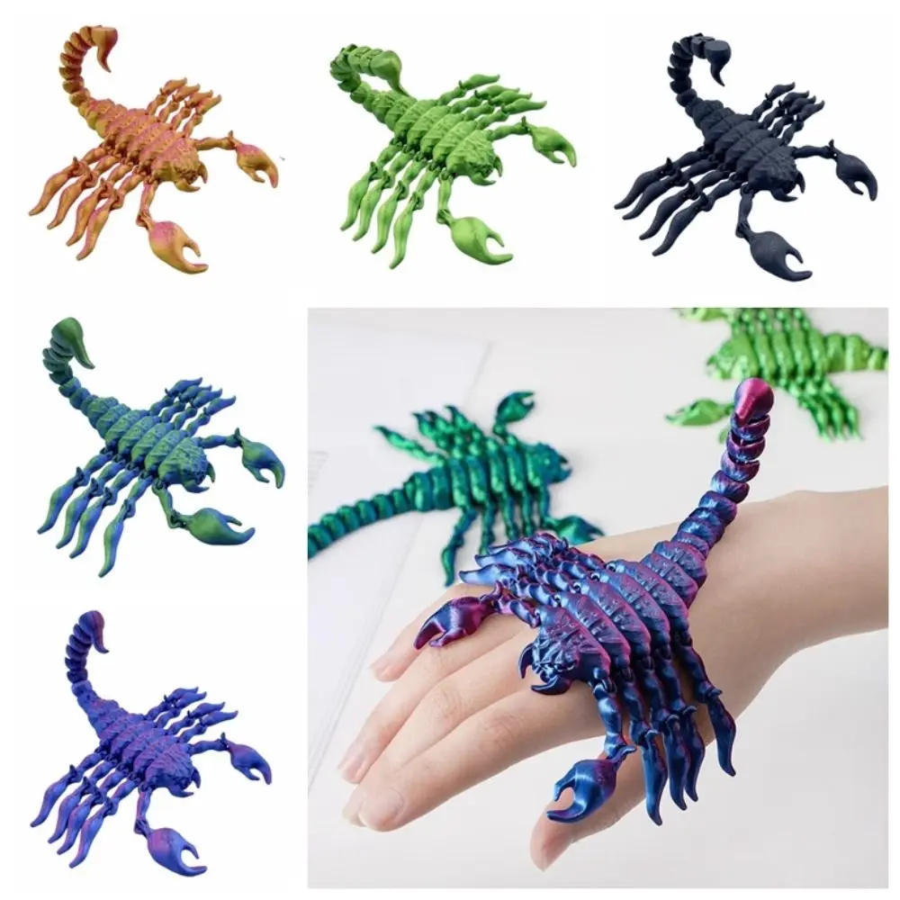 

Creative 3D Printed Scorpion Realistic Gradient Flower 3D Printed Simulation Toy Articulated Rotatable Animal Simulation Model
