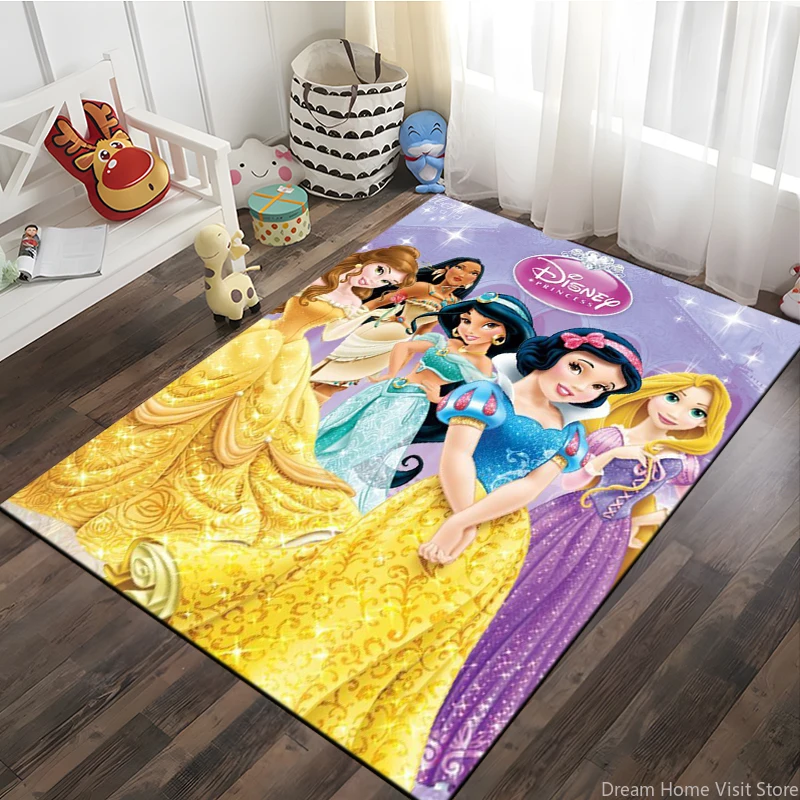 1PC Disney All Princess Cartoon Large Area Rug Carpets for Home Living Room Baby Bedroom Sofa Doormat Decor Children's Mats Gift