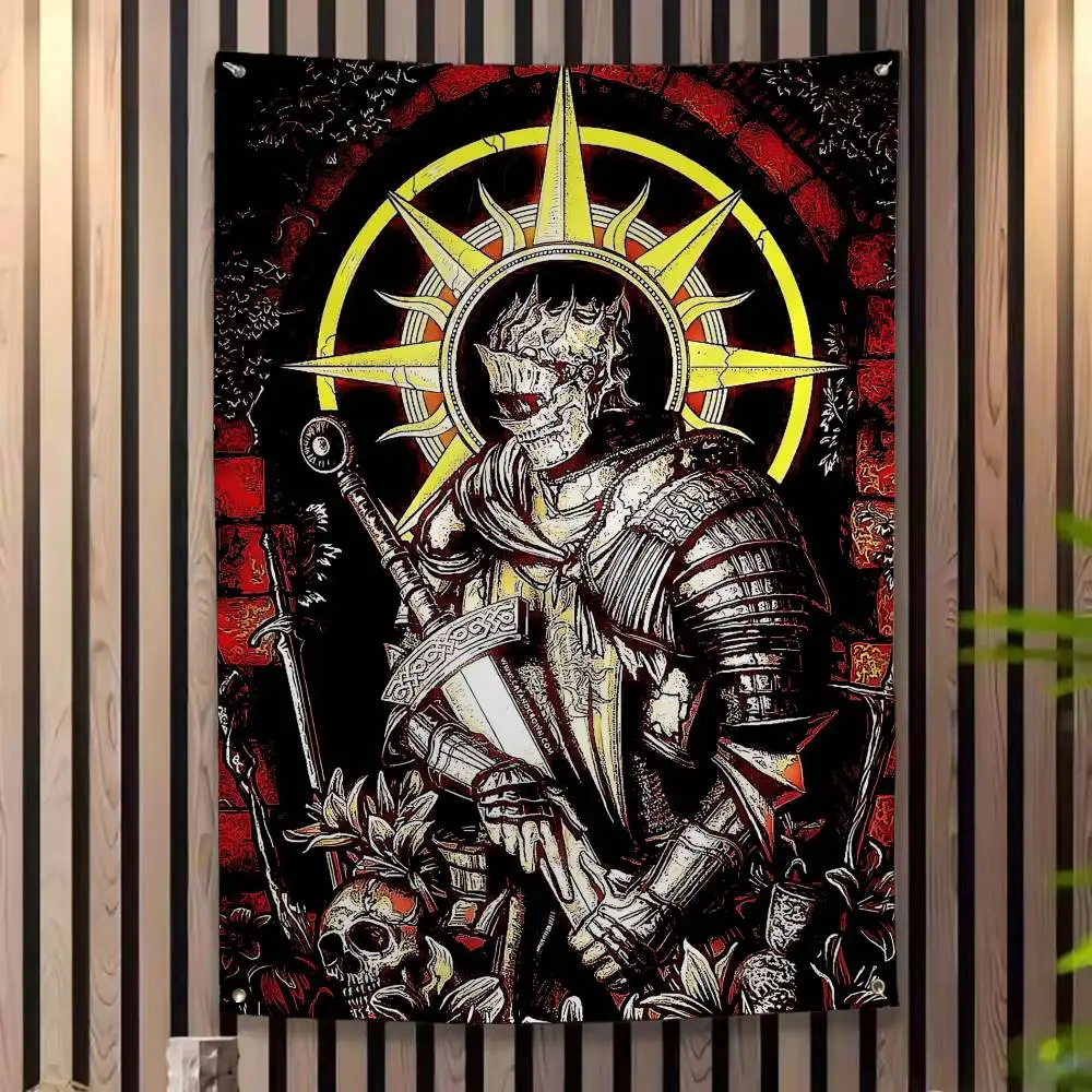 1pc DARK SOULS GAME Retro Flags Multiple Choice Living Studio Booth Interior Decoration Banner