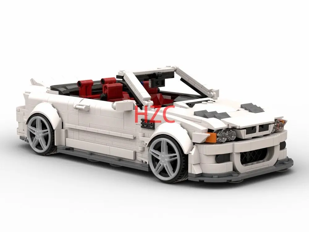 New 1226PCS E46 M3 Cabriole Supercar Racers Vehicles Sports Car Fit MOC-49496 HighhModel Building Blocks Bricks Toys Gift Kid