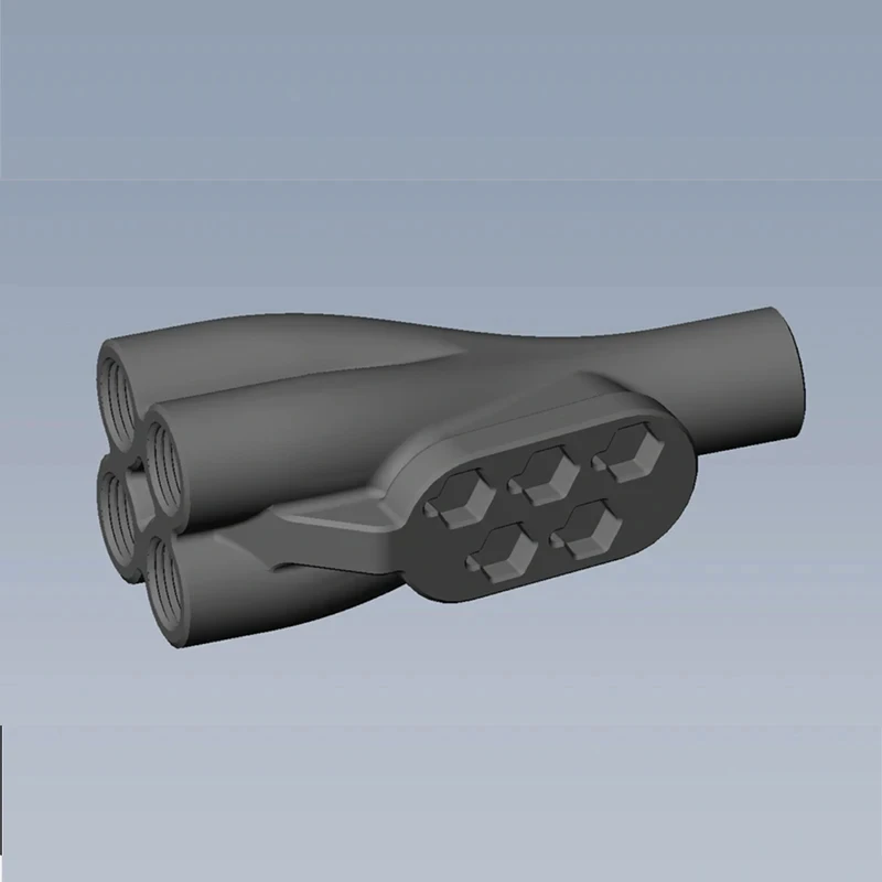 For Bambu Lab 3D printer Part 4-in-1 PTFE Adapter material pipe expansion port AMS connect 4 feeding modules, Nylon material