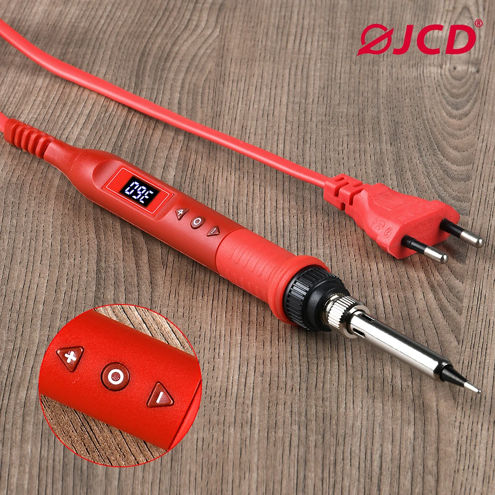 Imagem -06 - Jcd 908u Kits de Ferro de Solda Temperatura Ajustável Ferramentas de Reparo 80w 110v 220v Ferro de Solda Lcd Display Digital